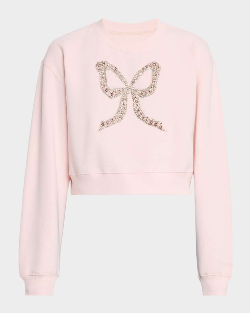 Rylan Embellished Bow Fleece Pullover